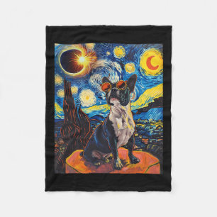 Cobertor De Velo Total de Eclipse Solar Boston Terrier Dog