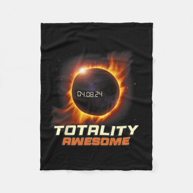 Cobertor De Velo Total Eclipse Solar 2024 Totalidade Incrível (Frente)