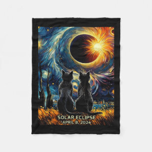 Cobertor De Velo Total Solar Eclipse 8 de abril de 2024 Van Gogh Ca
