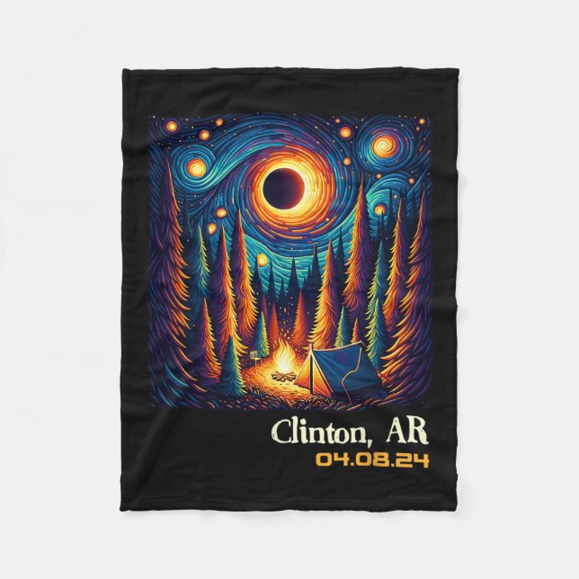 Cobertor De Velo Total Solar Eclipse Clinton Arkansas (Frente)