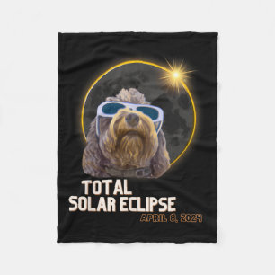 Cobertor De Velo Totalidade Eclipse Solar Goldendoododle com Eclips