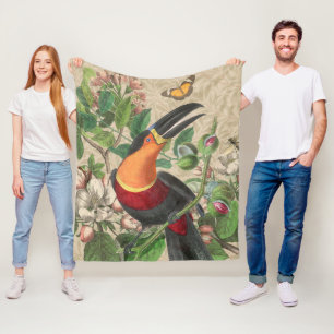 Cobertor De Velo Toucan Jungle Tropical Bird Beauful Antiguidade