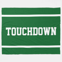 TOUCHDOWN Faixa de Texto Esportivo Branco em Verde