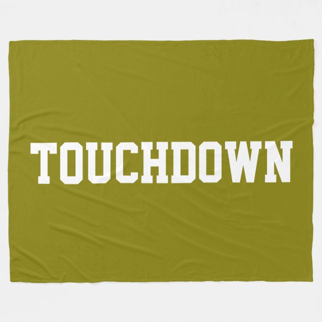 Cobertor De Velo TOUCHDOWN Golden Olive Atlético Texto em Bloco Bra (Frente (Horizontal))