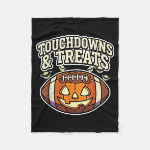 Cobertor De Velo Touchdowns e Guloseimas Halloween Futebol Jack O