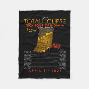 Cobertor De Velo Tour Total Solar Eclipse 2024 De Indiana Em 8 De A