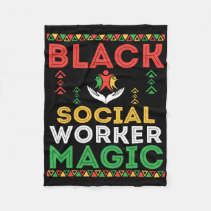 Cobertor De Velo Trabalhador Social Negro Magia Orgulho Africano Hi