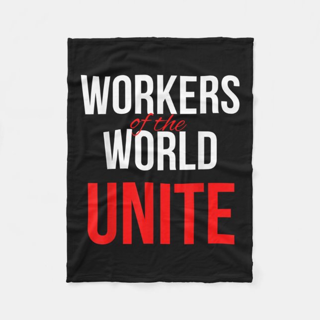Cobertor De Velo Trabalhadores Do Mundo Unem (Frente)