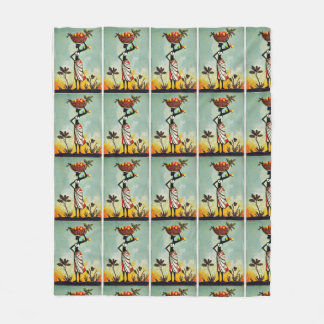 Cobertor De Velo Trabalho de arte africano em representação de uma