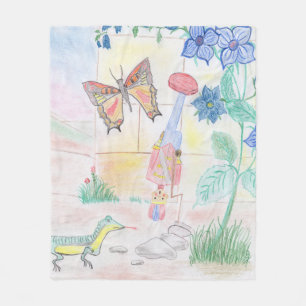 Cobertor De Velo Trabalho de arte de Crianças Personalizadas, brinq