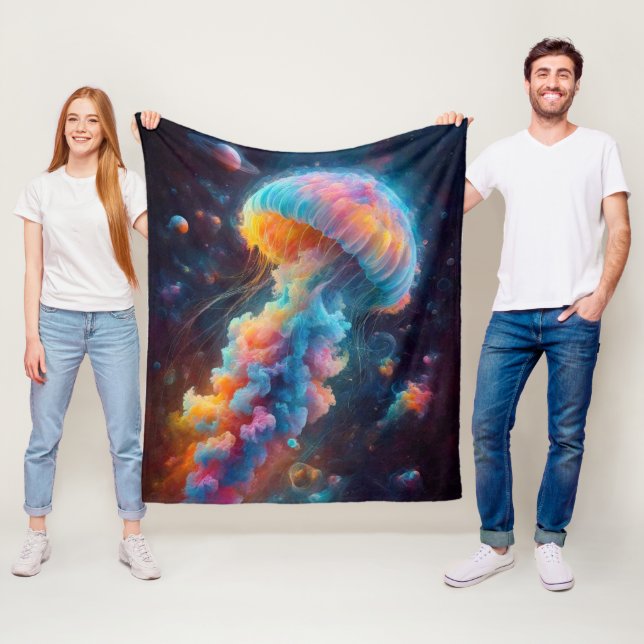 Cobertor De Velo Trabalho de arte de medusa cósmica (In Situ)