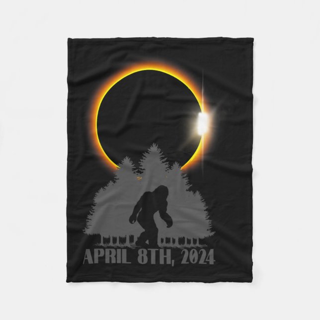 Cobertor De Velo Trabalho de arte de Sasquatch do Eclipse Solar Tot (Frente)