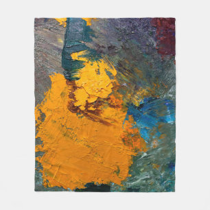 Cobertor De Velo traçados multicoloridos de tinta a óleo no artista