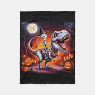 Cobertor De Velo Traço T-rex do Esqueleto Halloween