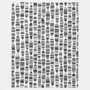 Cobertor De Velo Traços de Stripey 120123 - Preto e Branco