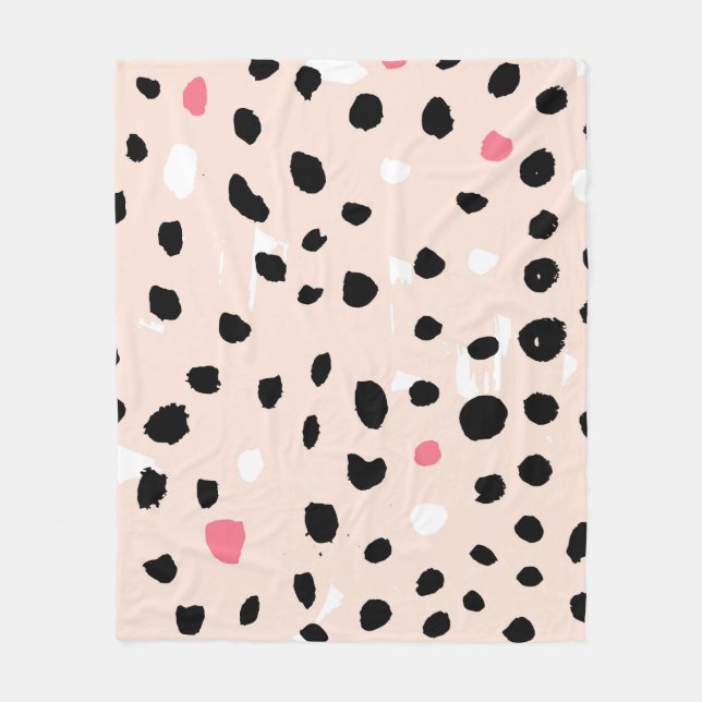 Cobertor De Velo Traços do Pincel de Tinta: Textura Artística (Frente)