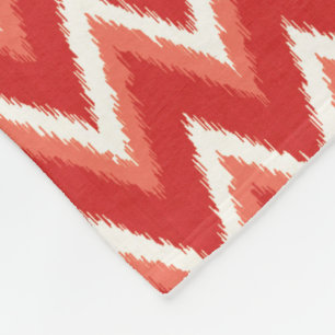 Cobertor De Velo Traços Ikat Chevron - Laranja e Branco