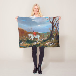 Cobertor De Velo Tradicional Inglês Fox Hunt Sports Dog