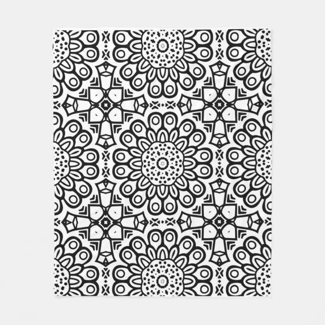 Cobertor De Velo Traditional sunflower batik pattern ornamentscroll (Frente)