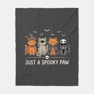 Cobertor De Velo Traje de Gato de Halloween Spooky Paw Vetor Design