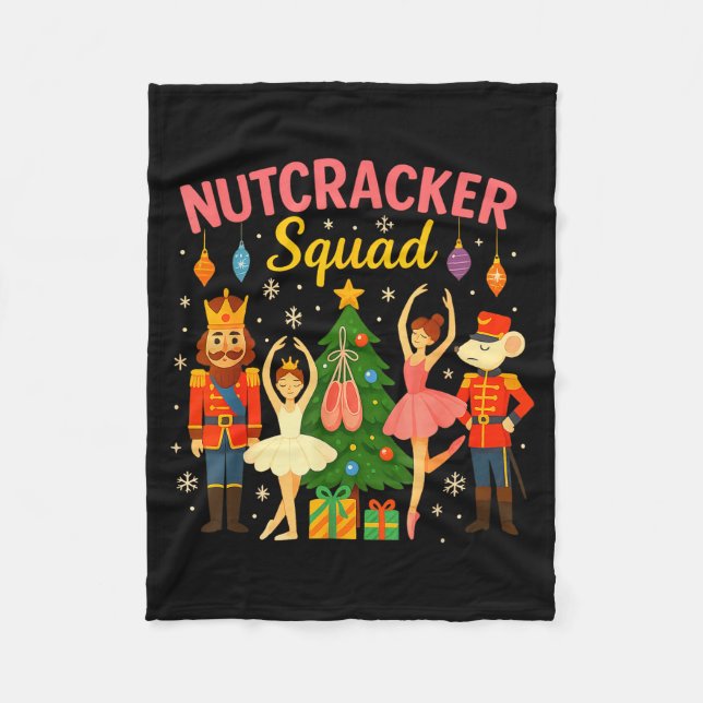 Cobertor De Velo Traje de Natal da Equipe do Quebra-Nozes de Ballet (Frente)