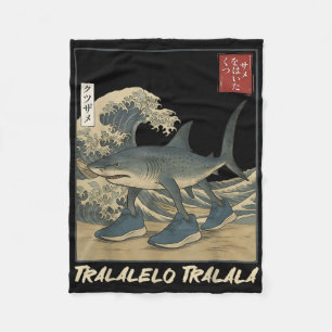 Cobertor De Velo Tralalalero Tralala Shark Italiano Brainrot Mema J