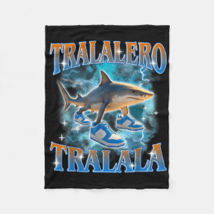 Cobertor De Velo Tralalalero Tralala Shark Meme Bootle
