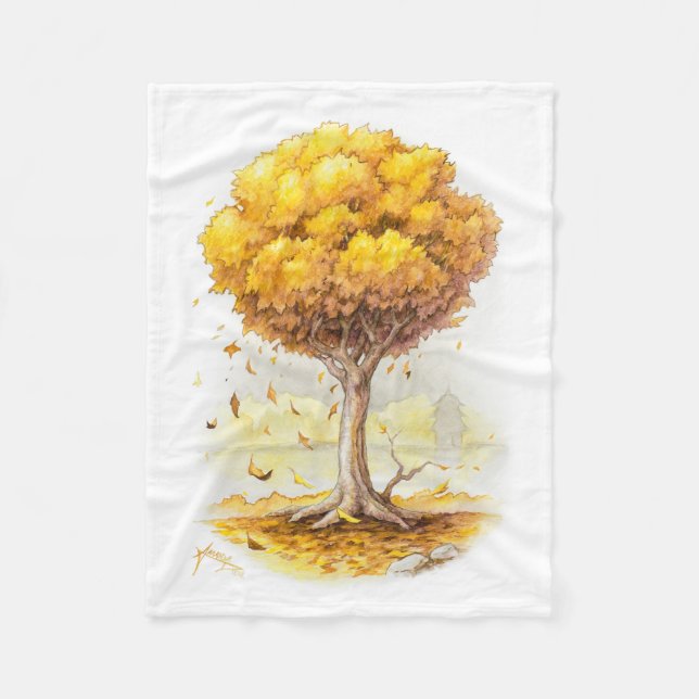 Cobertor De Velo Tranquilidade do ouro (Frente)