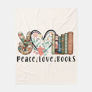 Cobertor De Velo Tranquilo Vibes: Paz, Amor e Livros