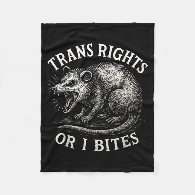 Cobertor De Velo Trans Rights Or I Bites Funny Transgender Ssum Lgb (Frente)
