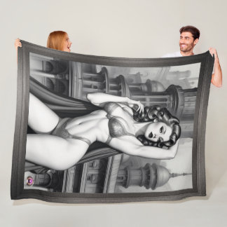 Cobertor De Velo Tranya da Idade Retroativa da Garota Pin Up por Xz