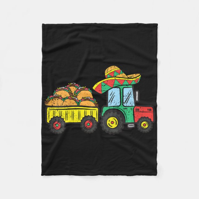 Cobertor De Velo Trator de Taco Infantil Cinco De Mayo Comida Mexic (Frente)