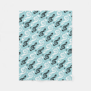 Cobertor De Velo Treble Clef Music Gift Musical Teacher Banda