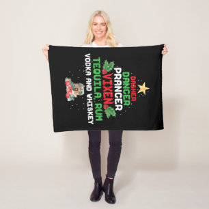 Cobertor De Velo Tree Dasher Dancer Prancer Vixen Tequila Whiskey