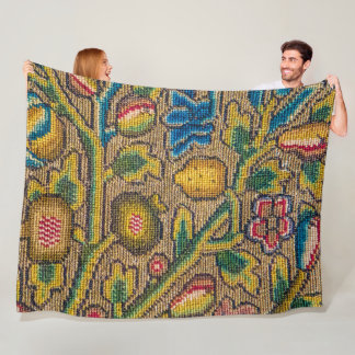 Cobertor De Velo Tree fruits vintage jacquard design polar blanket