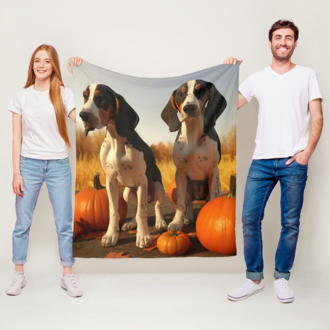 Cobertor De Velo Treing Walker Coonhound Puppy Autumn Pumpkin (In Situ)