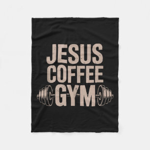 Cobertor De Velo Treino Cristão Engraçado Jesus Café Academia Halte