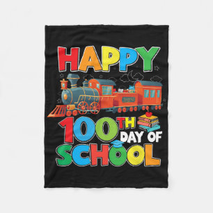 Cobertor De Velo Trem Ferrovia Feliz 100º Dia De Escola Crianças Me