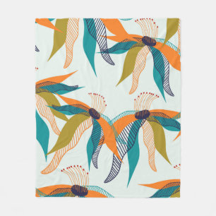Cobertor De Velo Trendy floral, padrão sem costura, desenhado à m