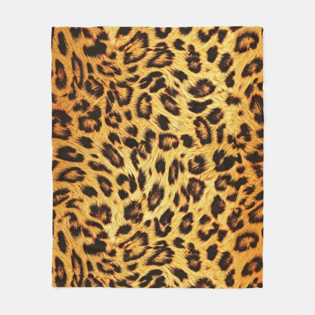 Cobertor De Velo Trendy Leopard: Padrão de Design da pele. (Frente)