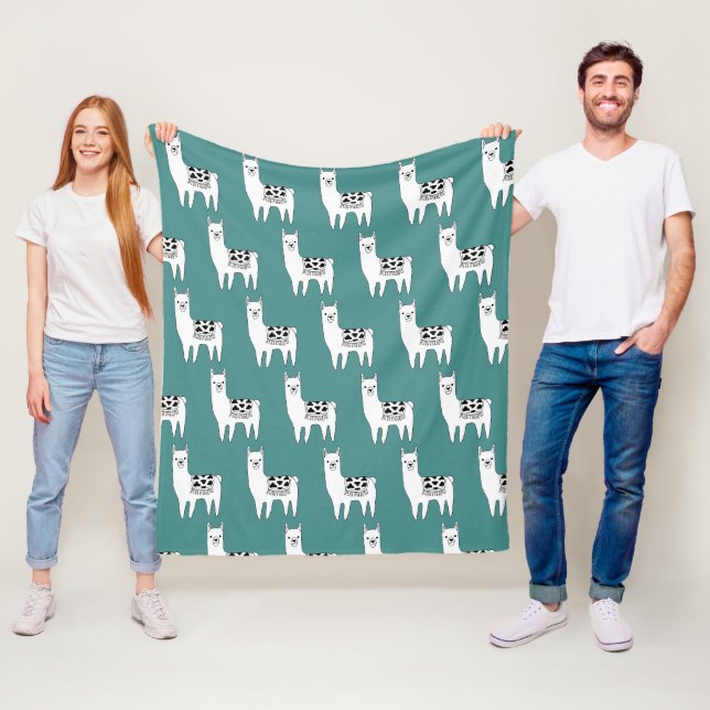 Cobertor De Velo Trendy Modern Sketchy Llamas Pattern (In Situ)