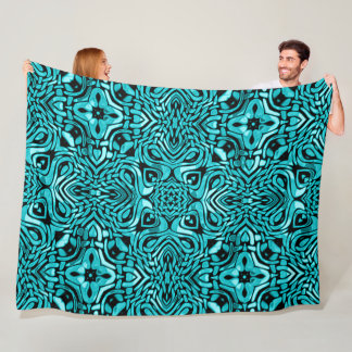 Cobertor De Velo Trendy Turquoise Teal Blue Hip Bohemian Bali Art