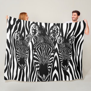 Cobertor De Velo Trendy Zebra Herd na Impressão Zebra