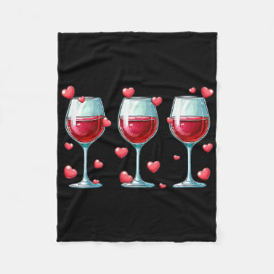 Cobertor De Velo Três Copos De Vinho Dia Dos Namorados Casal Engraç