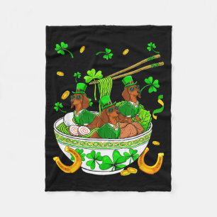 Cobertor De Velo Três Dachshunds Fofos Óculos de Sol em Ramen St