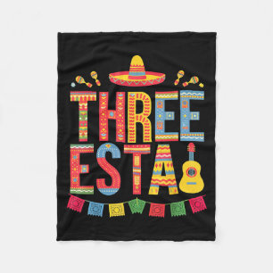 Cobertor De Velo Três esta 3º aniversário festa sombrero mexicano