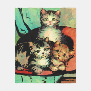Cobertor De Velo três gatinhos