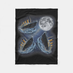 Cobertor De Velo Três Rms Titanic Lua 3 Uivando Na Lua Engraçado We
