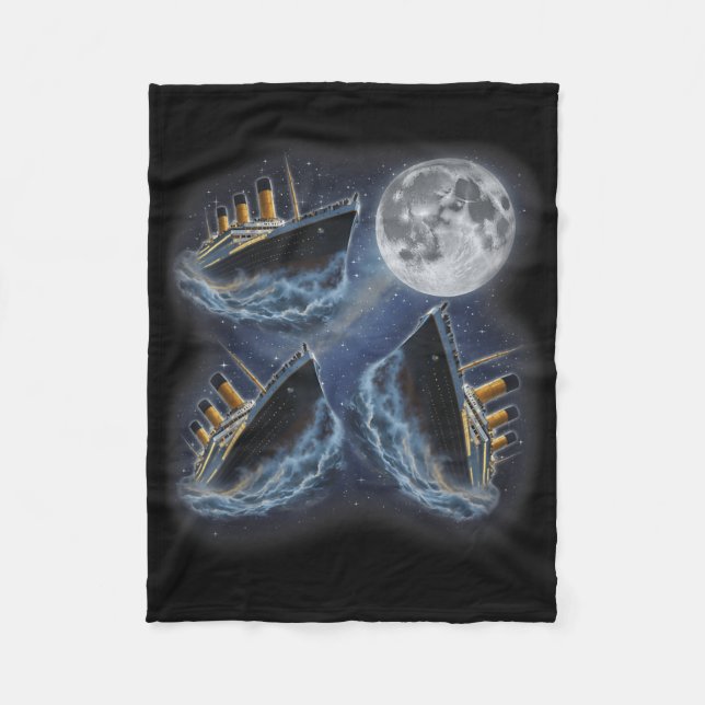 Cobertor De Velo Três Rms Titanic Lua 3 Uivando Na Lua Engraçado We (Frente)