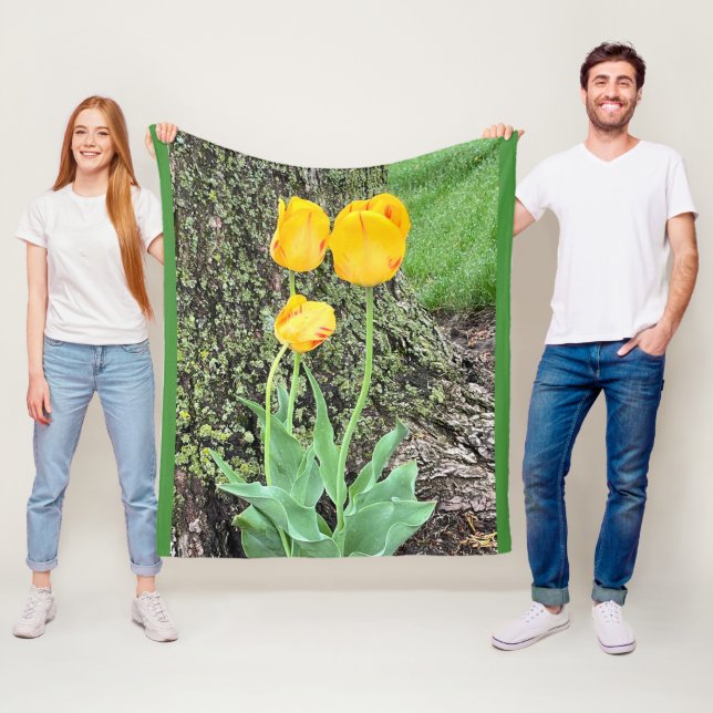 Cobertor De Velo Três Tulipas Amarelas / (In Situ)